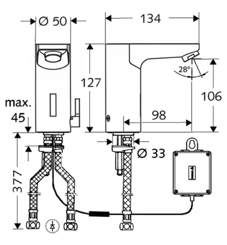Baterie pentru lavoar Schell Celis E 012290699 (Chrome)