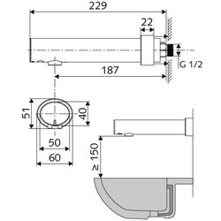 Baterie pentru lavoar Schell Modus E 019530699 (Chrome) Thumb