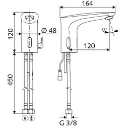 Baterie pentru lavoar Schell Modus E 021740699 (Chrome) Thumb