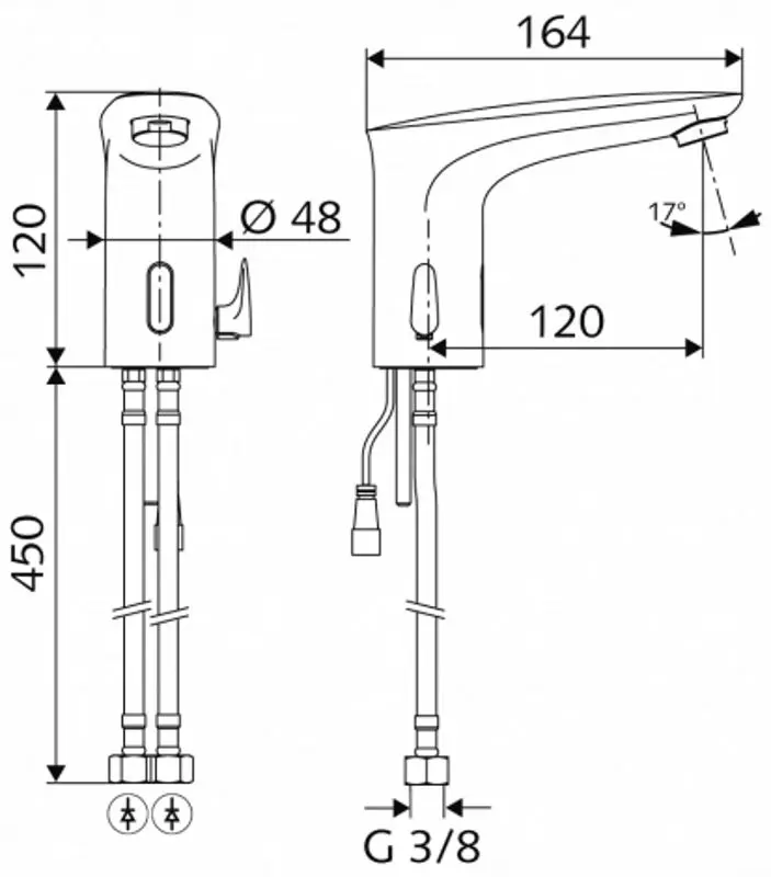 Baterie pentru lavoar Schell Modus E 021750699 (Chrome)