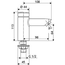 Baterie pentru lavoar Schell Petit SC 021220699 (Chrome) Thumb