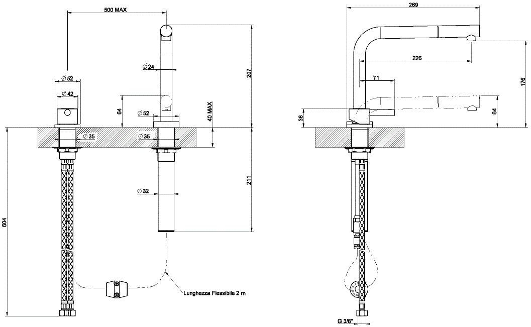 Смеситель для мойки Smeg ME5CR2 (Chrome) - 2