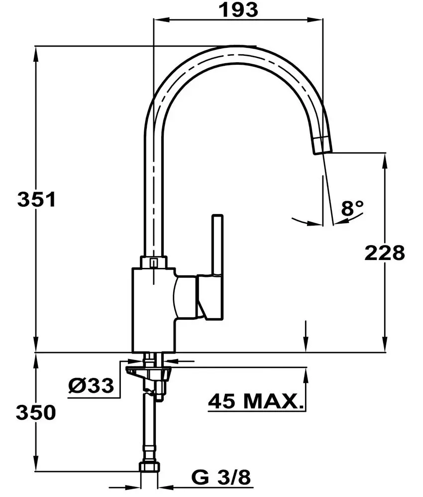 Baterie pentru chiuveta Teka ARK 915 (Chrome) - 3