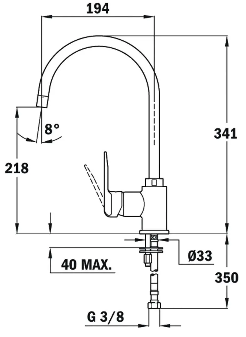 Baterie pentru chiuveta Teka Easy IN 995 (Chrome) - 3
