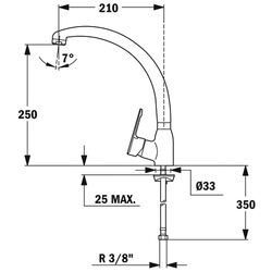 Baterie pentru chiuveta Teka Easy MN/MF2 (Chrome) Thumb
