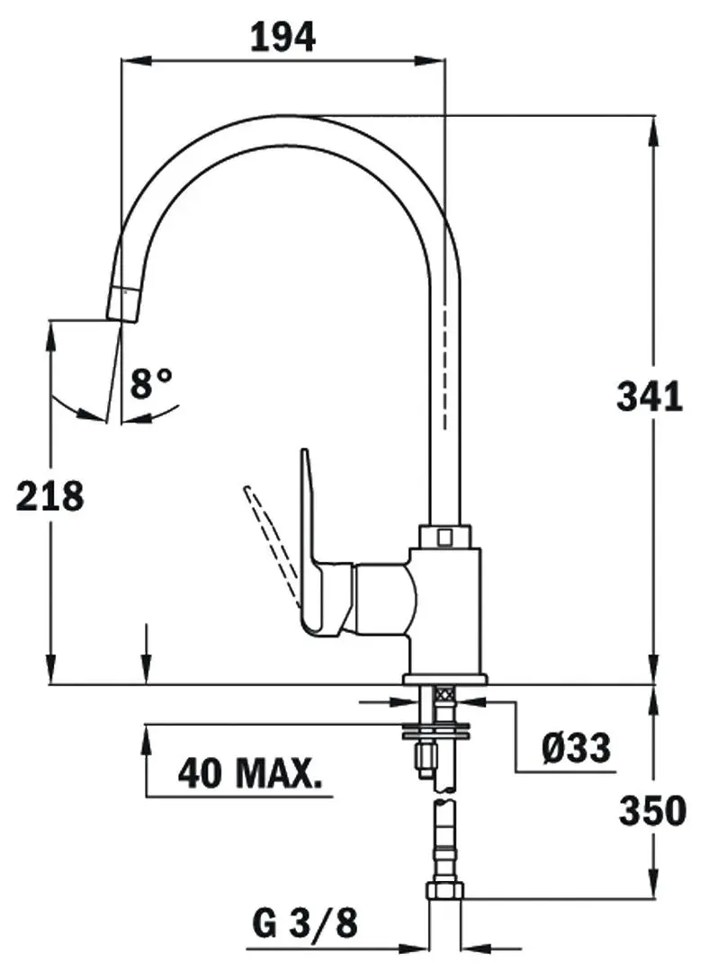 Baterie pentru chiuveta Teka Easy SP 995 (Sand Beige) - 3