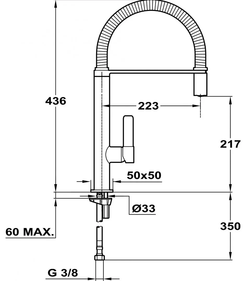 Baterie pentru chiuveta Teka FO 937 (Chrome/Black) - 3