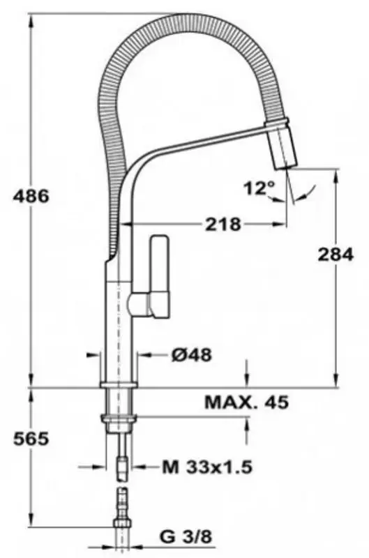 Baterie pentru chiuveta Teka FO 997 (Chrome/Black) - 2