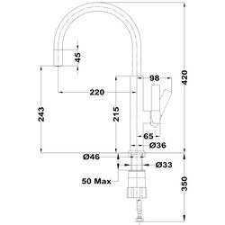 Baterie pentru chiuveta Teka FOT 995 (Black/Chrome) Thumb