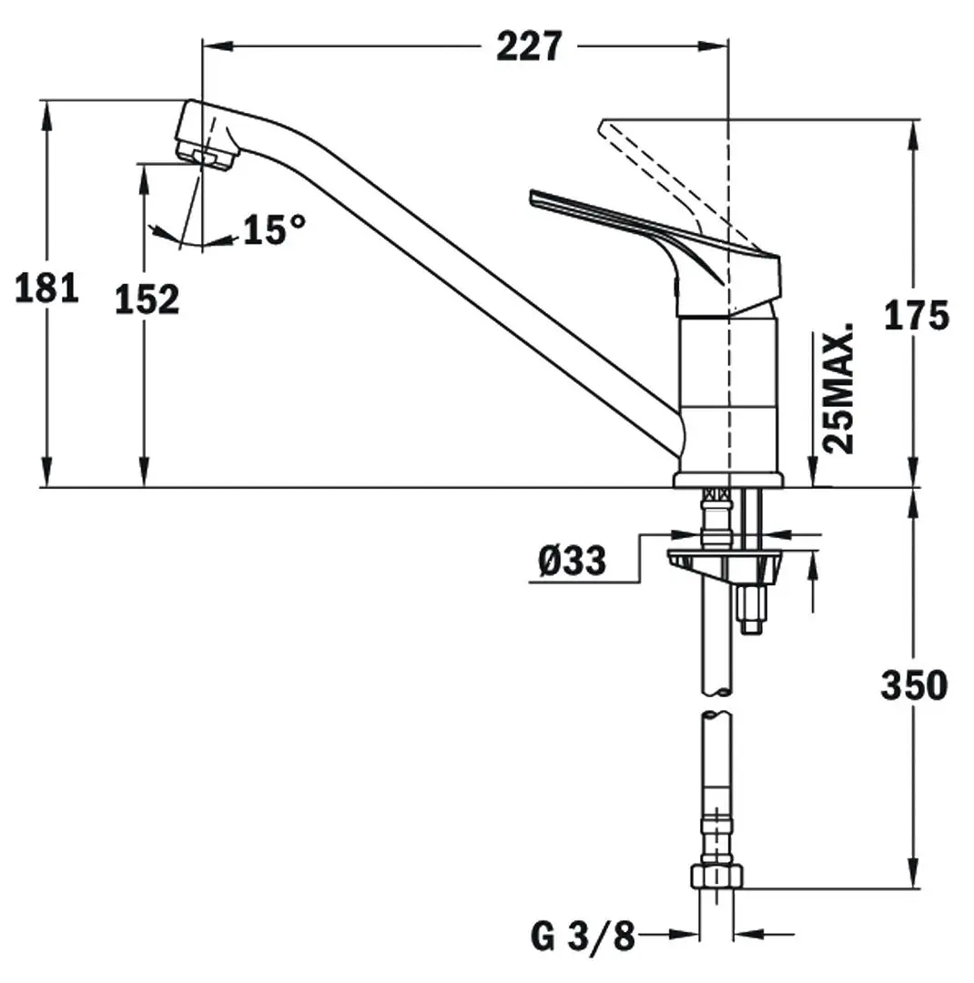 Baterie pentru chiuveta Teka MTP 913 (Carbon) - 2
