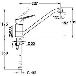Baterie pentru chiuveta Teka MTP 913 (Chrome) Thumb