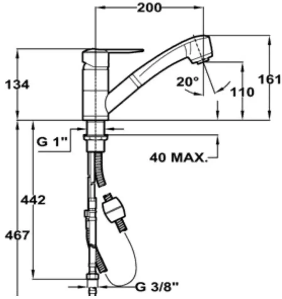 Baterie pentru chiuveta Teka MTP 978 (Black Metallic) - 2