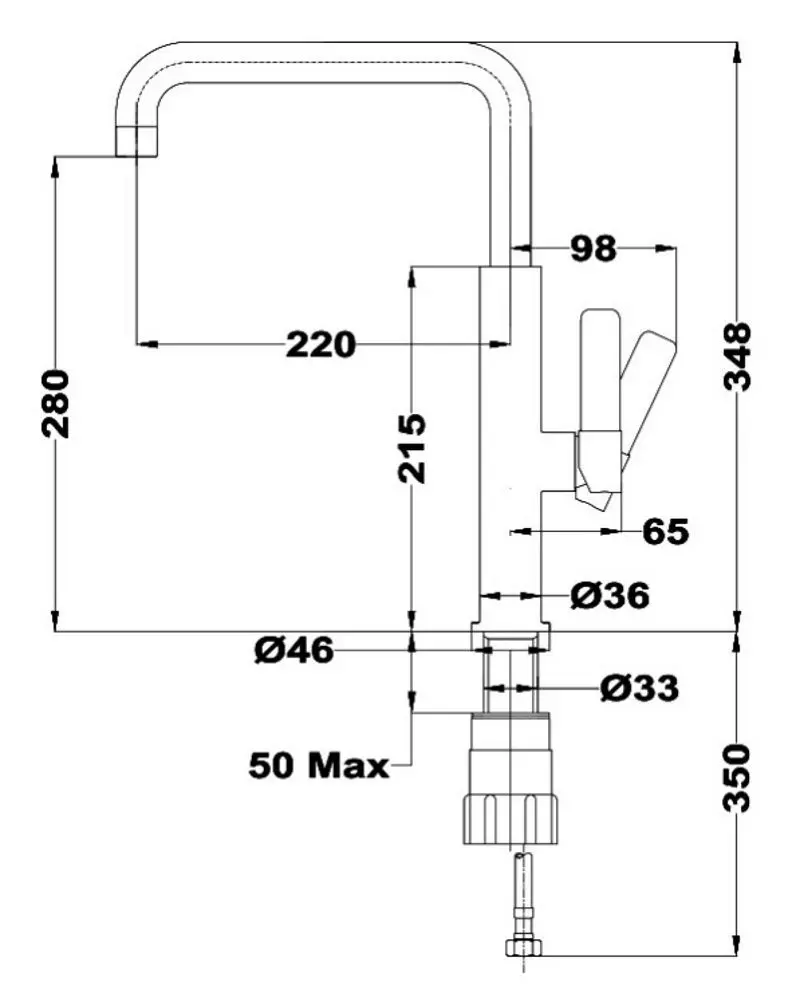 Baterie pentru chiuveta Teka Total FOT 994 (Chrome) - 2