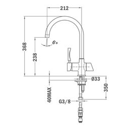 Baterie pentru chiuveta Teka Total OS 200 (Chrome) Thumb