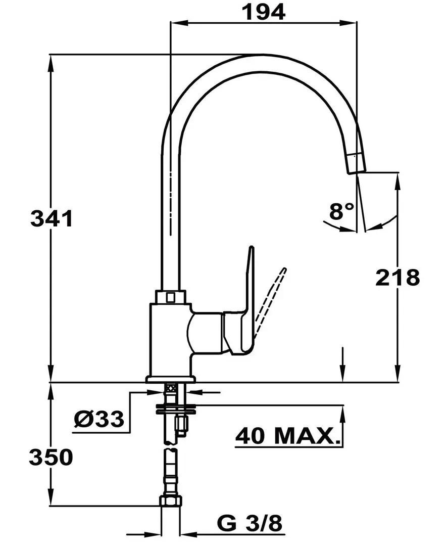 Baterie pentru chiuveta Teka Easy IN 995 (Grey) - 2
