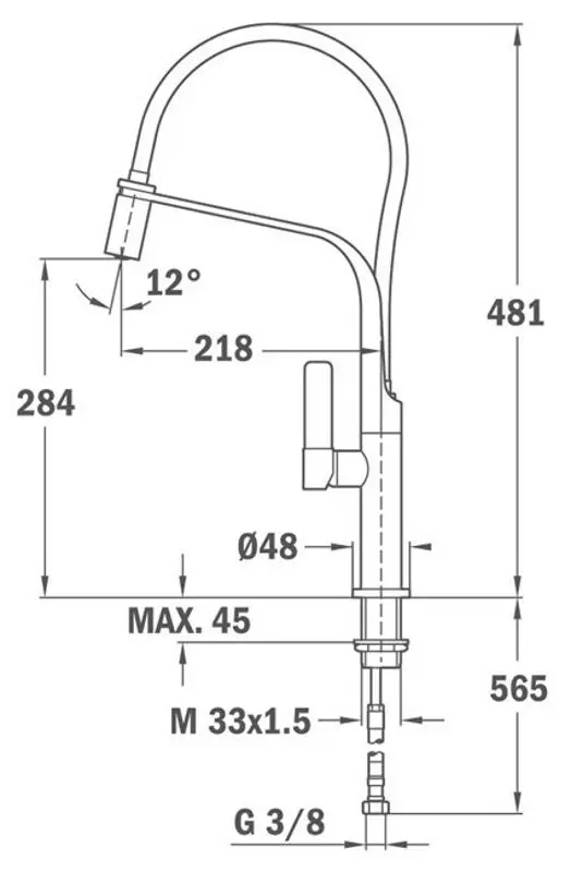 Baterie pentru chiuveta Teka FO 997 (White/Chrome) - 2