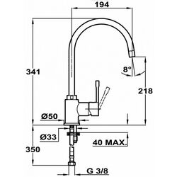 Baterie pentru chiuveta Teka MTP SP 995 TG (Metalic Onyx) Thumb