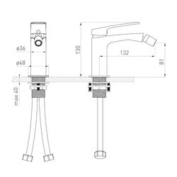 Смеситель для биде Volle Cante 1512.021001 (Chrome) Thumb