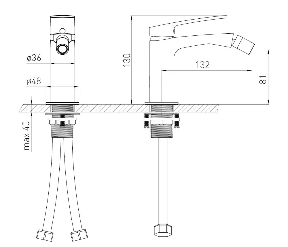 Смеситель для биде Volle Cante 1512.021001 (Chrome)
