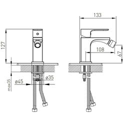 Baterie pentru bideu Volle Leon 1511.020104 (Black) Thumb