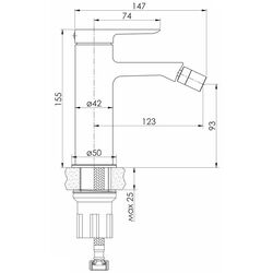 Смеситель для биде Volle Libra 1521.020104 (Black) Thumb