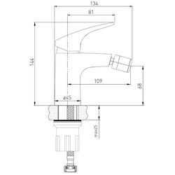 Baterie pentru bideu Volle Orlando 1525.020101 (Chrome) Thumb