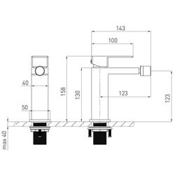 Baterie pentru bideu Volle Pardo 1548.020115 (Golden) Thumb