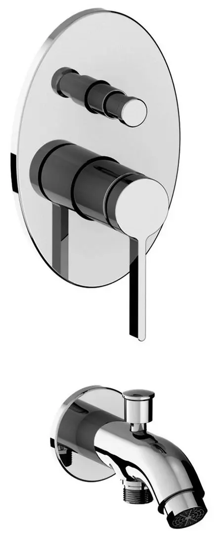 Baterie pentru dus cu montare ascunsa Volle Mora 1537.100301 (Chrome)