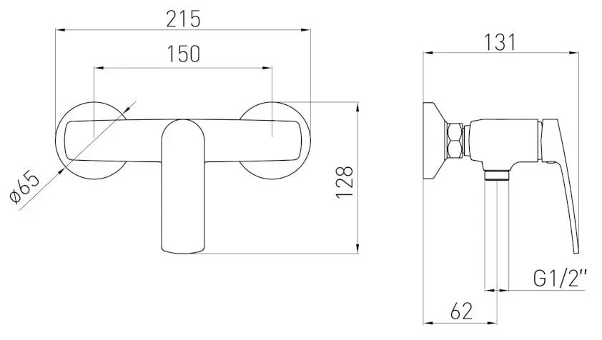 Baterie pentru dus Volle Cante 1512.101002 (Nickel) - 3