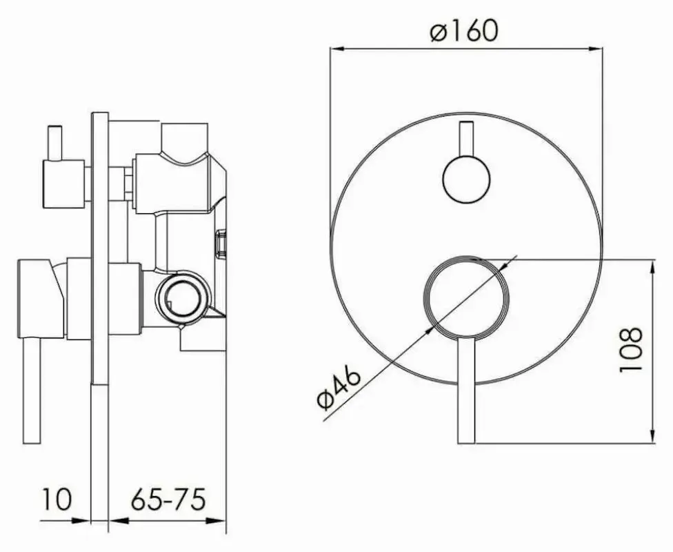 Baterie pentru dus Volle Cruze 1547.030206 (Graphite)