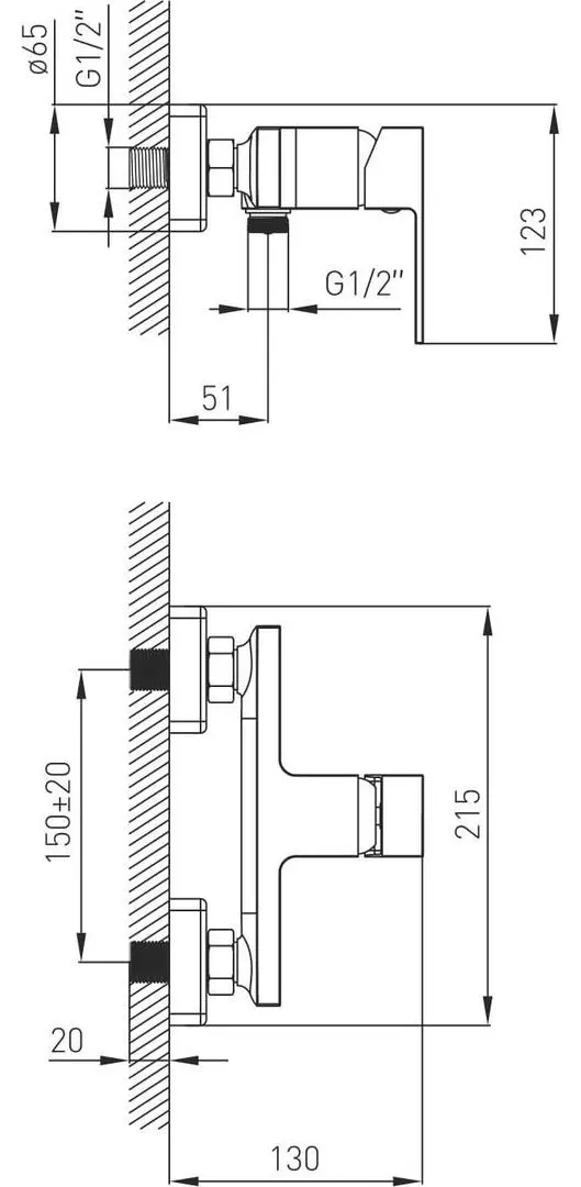 Смеситель для душа Volle Leon 1511.100101 (Chrome)