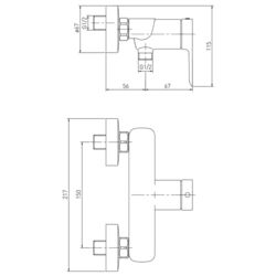 Baterie pentru dus Volle Libra 15203100 (Chrome) Thumb