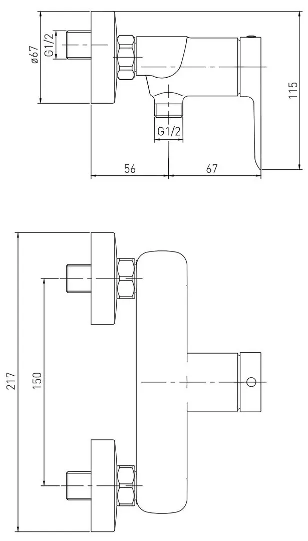 Baterie pentru dus Volle Libra 15203100 (Chrome) - 3