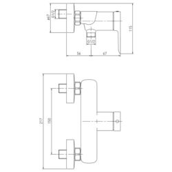 Baterie pentru dus Volle Libra 1521.100104 (Black) Thumb