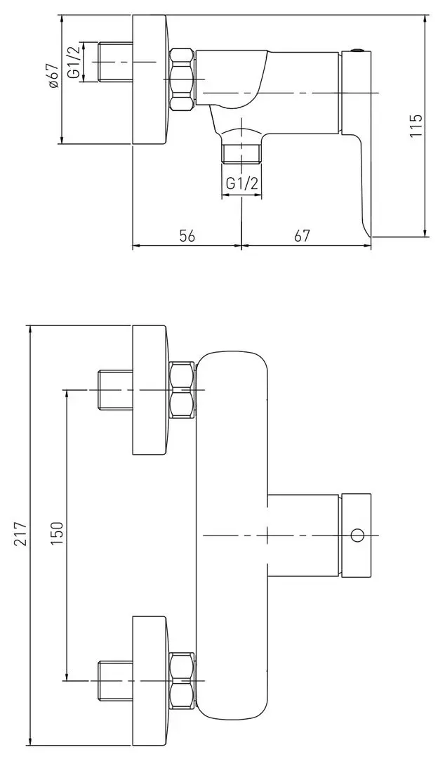 Baterie pentru dus Volle Libra 1521.100104 (Black) - 3