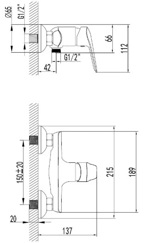 Baterie pentru dus Volle Nemo 15143100 (Chrome) - 3