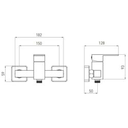 Baterie pentru dus Volle Pardo 1548.100106 (Graphite) Thumb