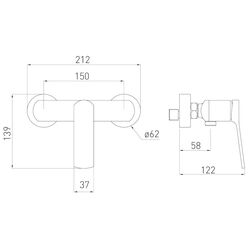 Baterie pentru dus Volle Solo 1510.101002 (Nickel) Thumb