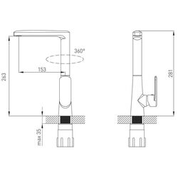 Baterie pentru bucatarie Volle Fiesta 1534.110101 (Chrome) Thumb