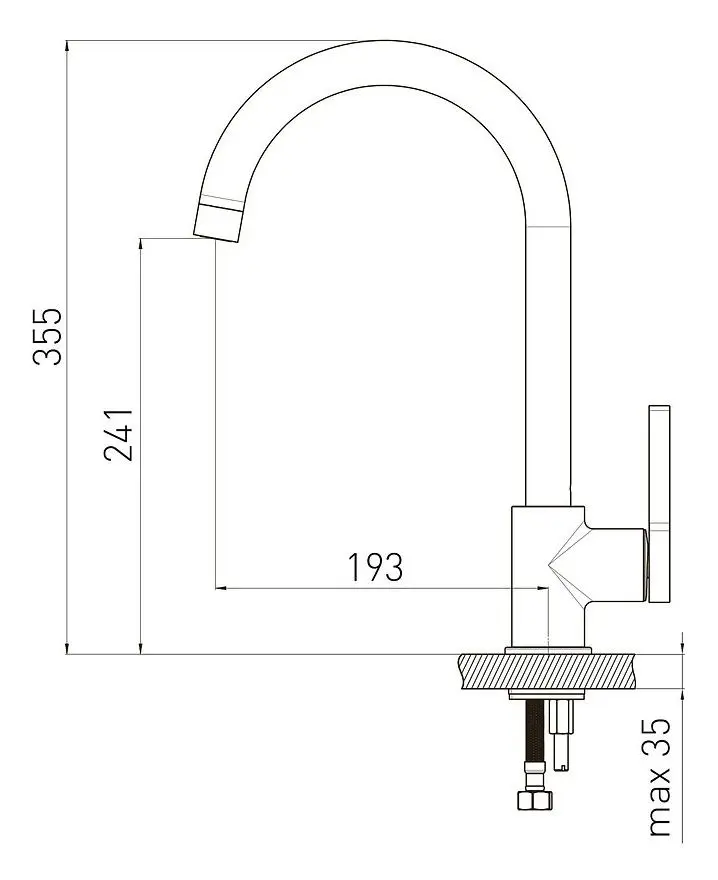 Смеситель для мойки Volle Mora 1537.110104 (Black)
