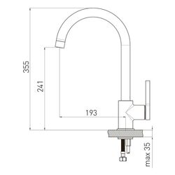 Смеситель для мойки Volle Mora 1537.110125 (Black/Chrome) Thumb