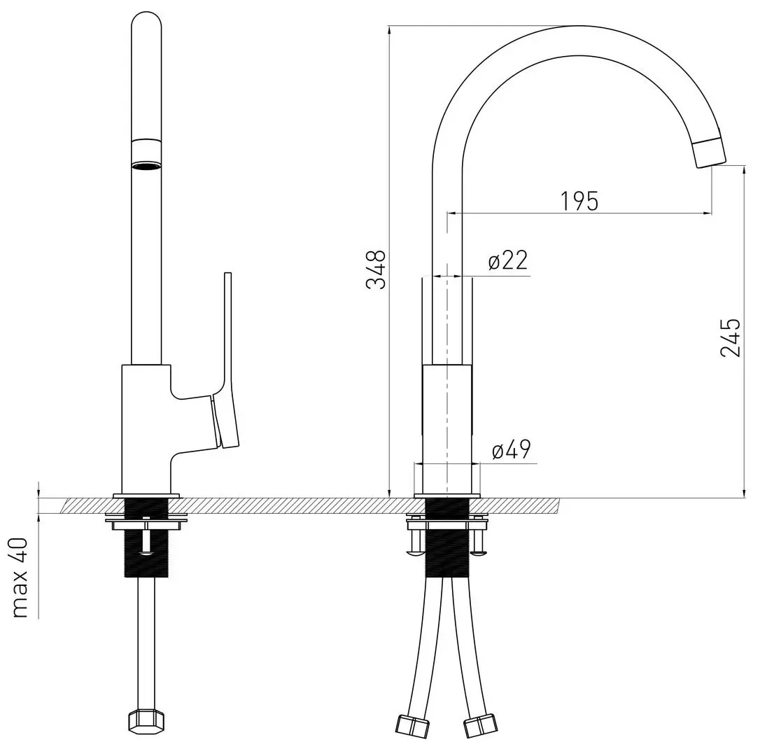 Baterie pentru chiuveta Volle Solo 1510.111021 (Brushed Bronze) - 3