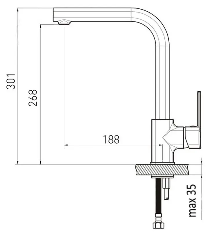 Смеситель для мойки Volle Sota 1538.110101 (Chrome)