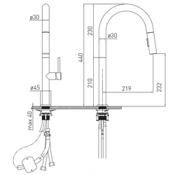 Baterie pentru chiuveta Volle Bravo C 1500.110301 (Chrome) Thumb