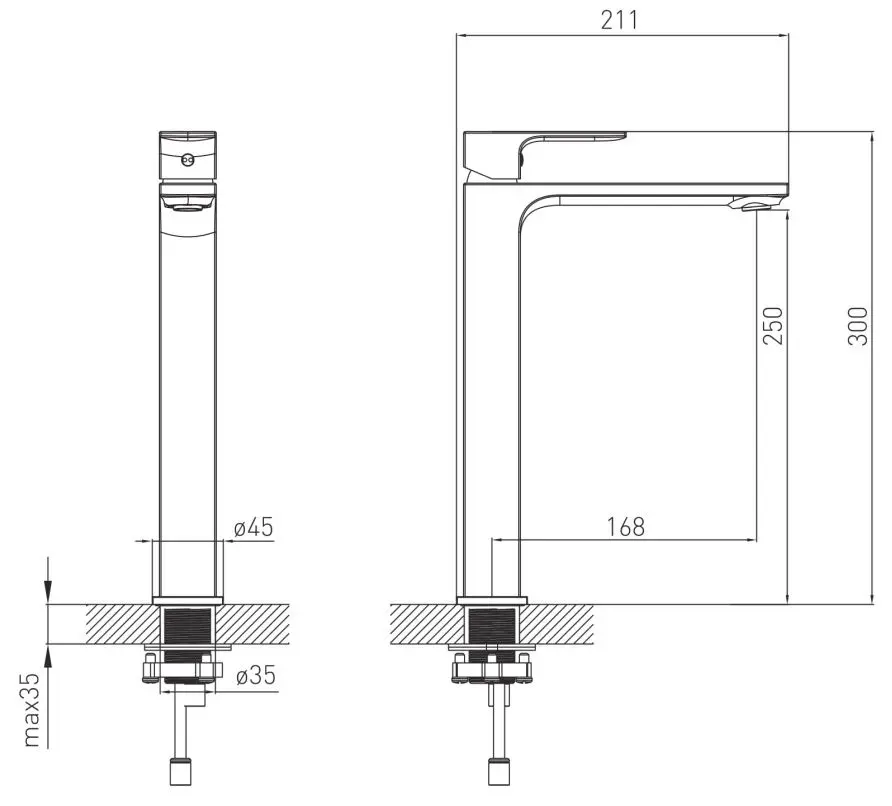 Baterie pentru lavoar Volle 10-40-1200 (Black) - 3