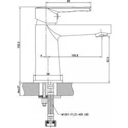 Baterie pentru lavoar Volle Benita 15171100 (Chrome) Thumb