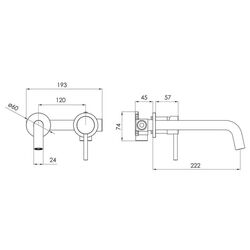 Baterie pentru lavoar Volle Cruze 1547.010306 (Graphite) Thumb