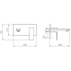 Baterie pentru lavoar Volle De la Noche 10-40-1300 (Black) Thumb