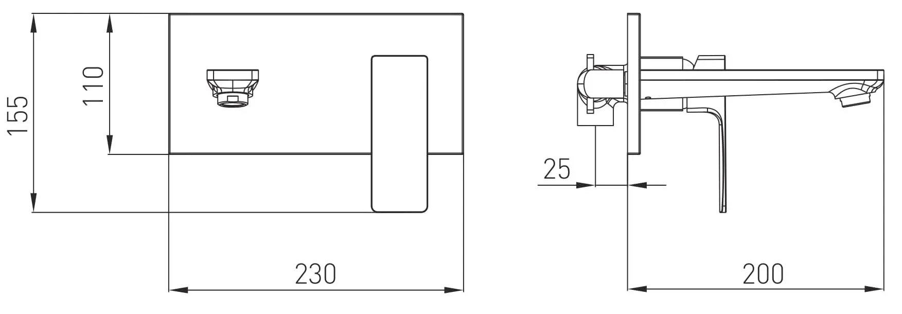 Baterie pentru lavoar Volle De la Noche 10-40-1300 (Black) - 3