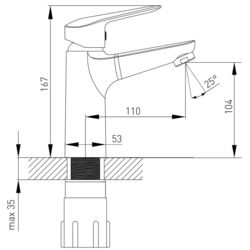 Baterie pentru lavoar Volle Dios 1536.010101 (Chrome) Thumb